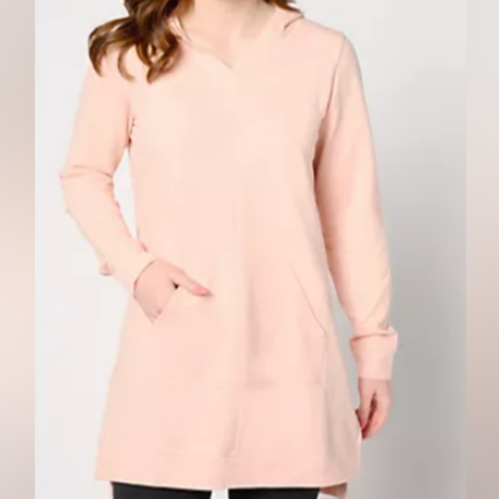D&Co Active French Terry Hoodie Tunic sz xs NWOT